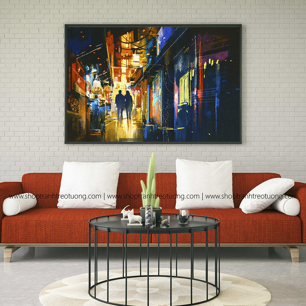 Tranh decor: Couple walking